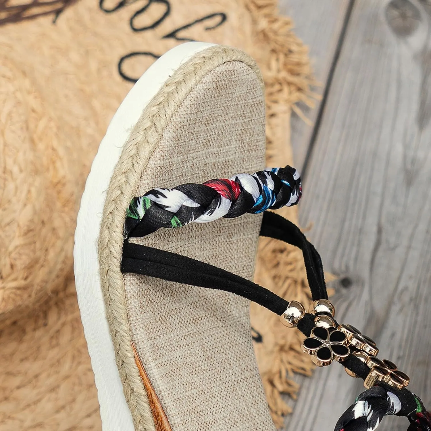 Orthopedic Wedge Sandals for Women Summer Dressy 2025 Low Heels Sandal Wide Width Fashion Walking Non Slip Casual Beach Platform Shoes Open Toe Ankle Elastic Bohemian Woven Sandals