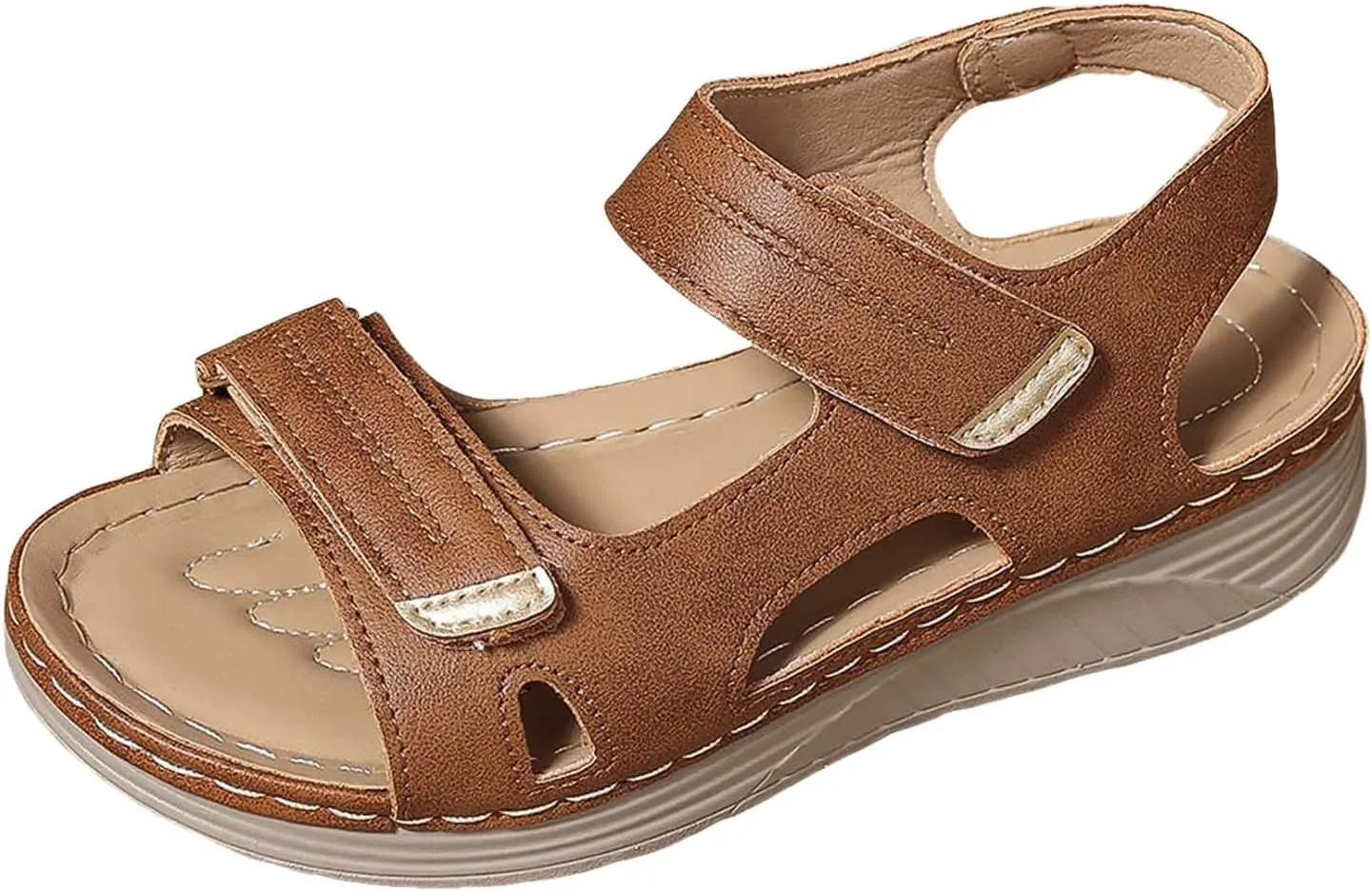 Orthopedic Wedge Sandals for Women Summer Dressy, Open Toe Ankle Strap Platform Sandals Casual Strappy Low Wedges Sandals Zipper Summer Beach Sandals Dress Shoes Comfortable Outdoor Shoes