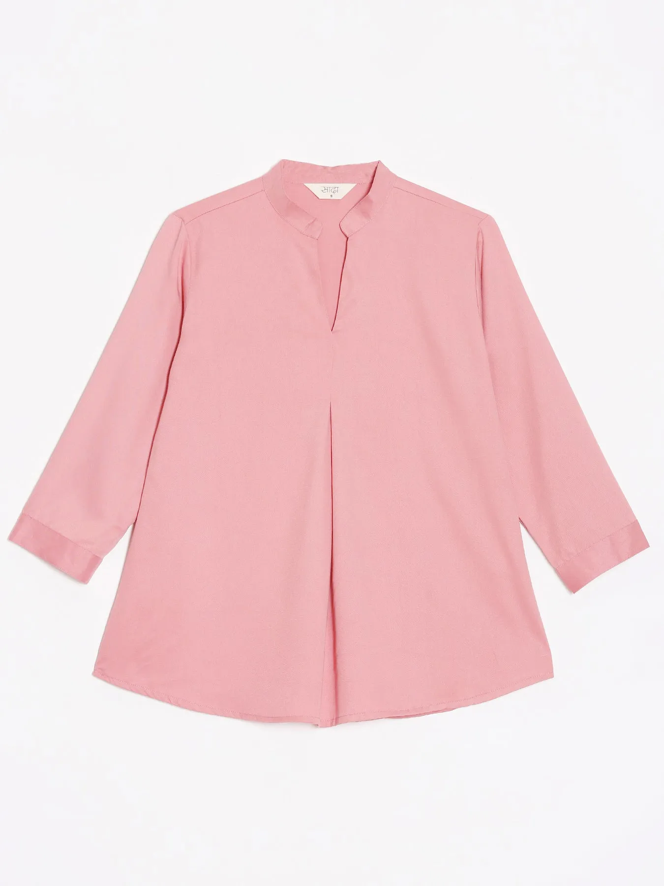 Rose Viscose Pleated Top