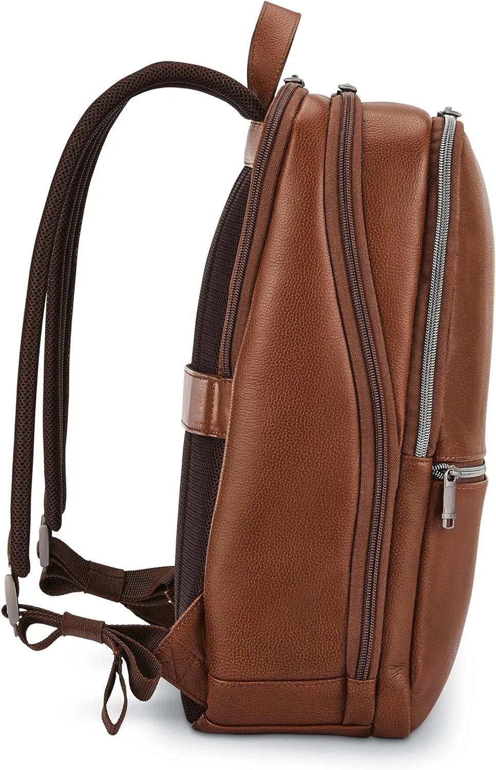 Samsonite Classic Leather Slim Backpack, Cognac , One Size