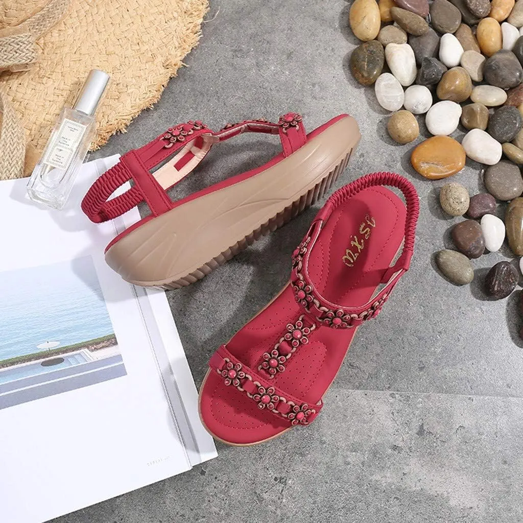 SBGMoSJ Orthopedic Slippers for Women 6 Wide Orthotics Sandals for Women Thong Closed Toe Wedges for Women Dressy Comfortable Confortable Walking Sandals Women Shoes Sandals Thick Heels for Women