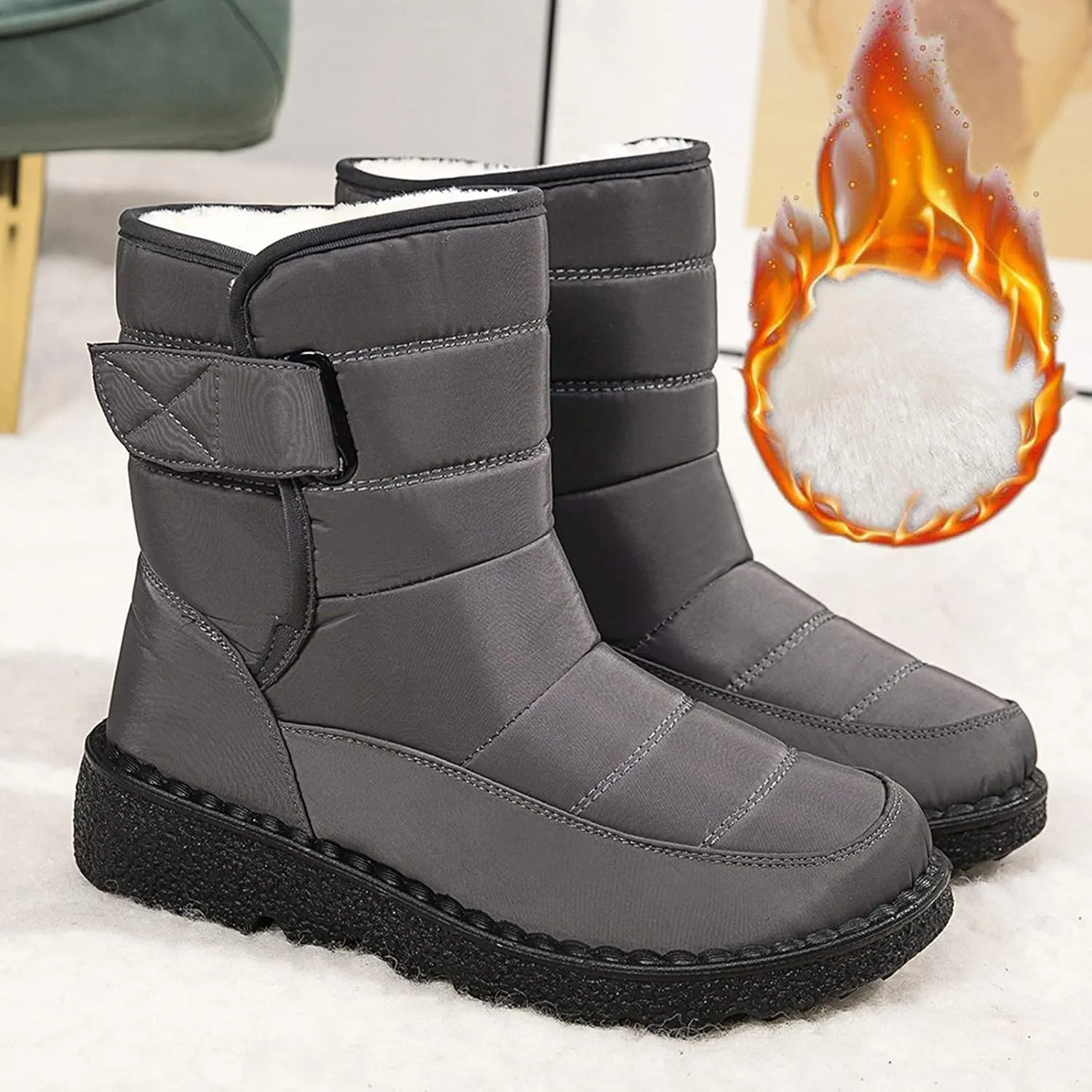 SBGMoSJ Snowboarding Boots Womens Womens Winter Boots Size 12 Wide Calf Winter Boots for Women Outdoor Boots Women Knee High Botas De Mujer Para El Frio Con Plataforma