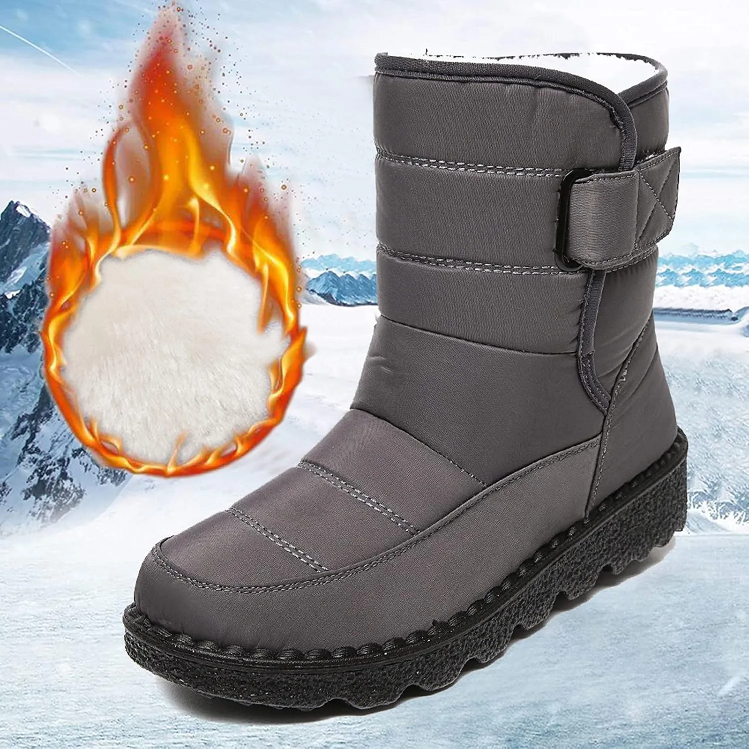 SBGMoSJ Snowboarding Boots Womens Womens Winter Boots Size 12 Wide Calf Winter Boots for Women Outdoor Boots Women Knee High Botas De Mujer Para El Frio Con Plataforma