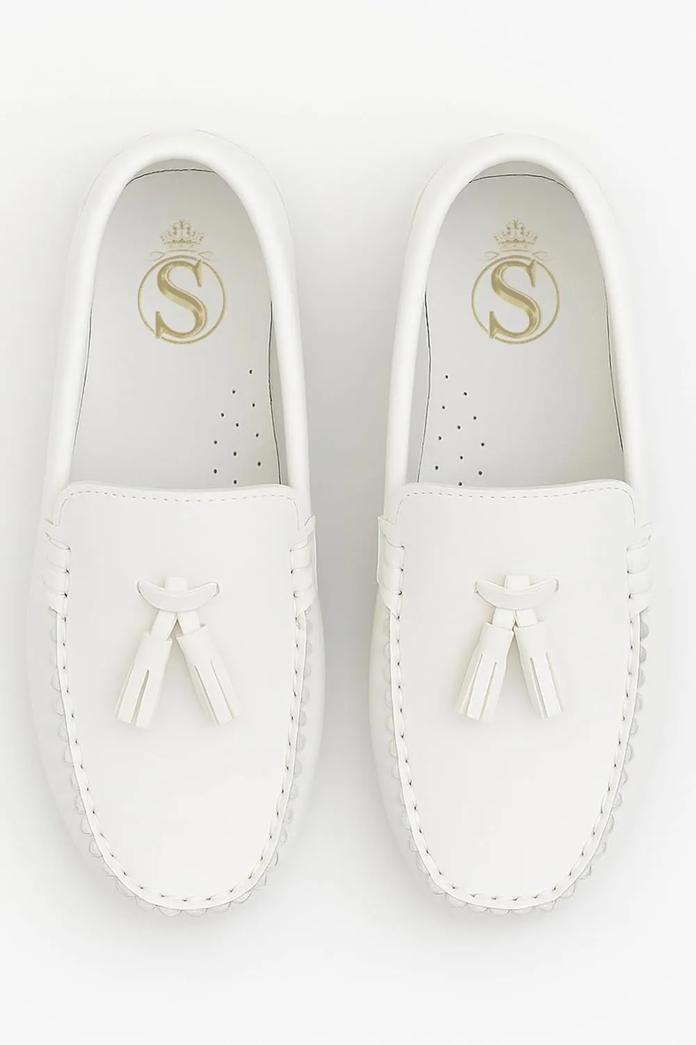 SIRRI Boys Tassel Loafers - Classic Moccasin Flat Shoes for Wedding, Communion & Casual Wear