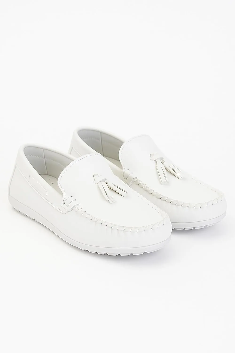 SIRRI Boys Tassel Loafers - Classic Moccasin Flat Shoes for Wedding, Communion & Casual Wear