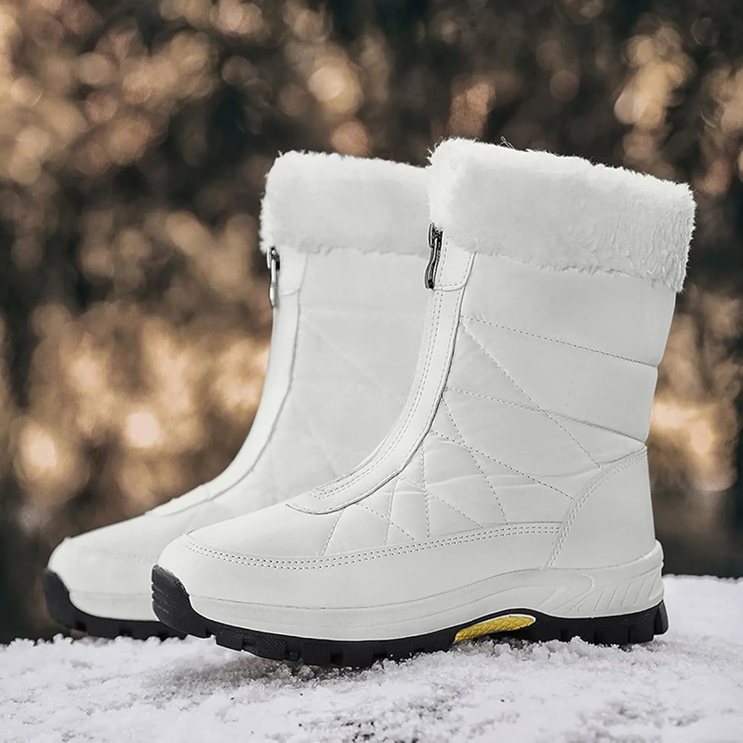 Snow Boots for Women 2023 Trendy Winter Boots for Women Waterproof Snow Size 10 Womens Size 10 1/2 Wide Winter Boots Outdoor Slippers Boots for Women Waterproof Winter Boot for Women Lightweight