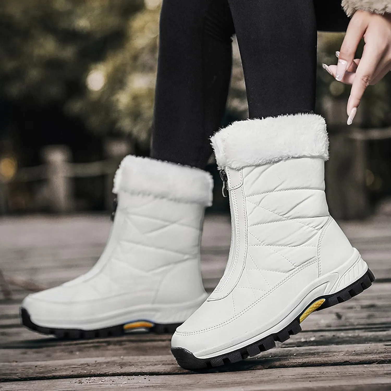 Snow Boots for Women 2023 Trendy Winter Boots for Women Waterproof Snow Size 10 Womens Size 10 1/2 Wide Winter Boots Outdoor Slippers Boots for Women Waterproof Winter Boot for Women Lightweight