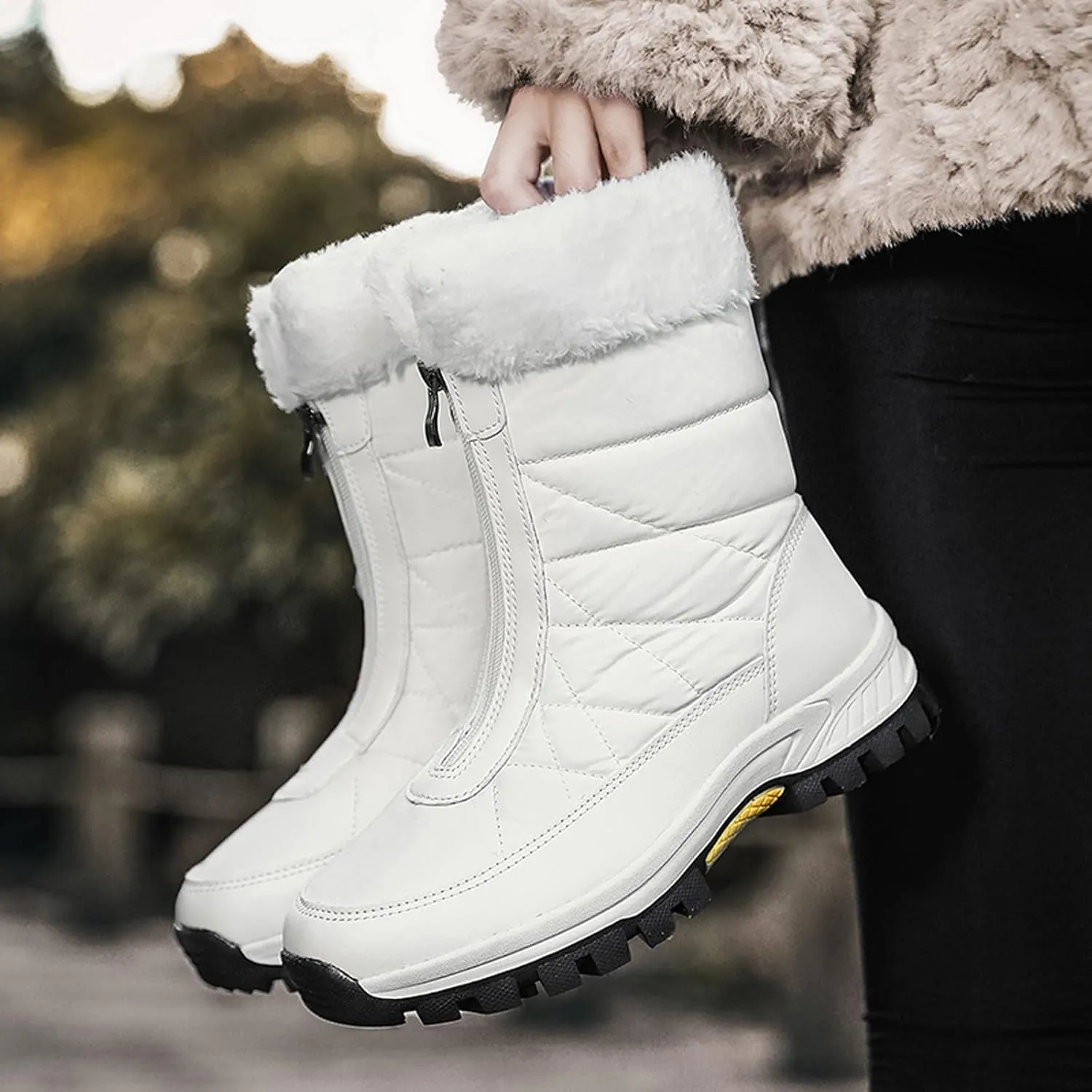 Snow Boots for Women 2023 Trendy Winter Boots for Women Waterproof Snow Size 10 Womens Size 10 1/2 Wide Winter Boots Outdoor Slippers Boots for Women Waterproof Winter Boot for Women Lightweight