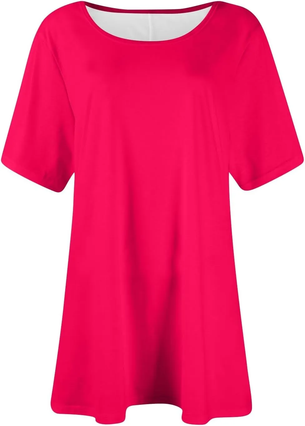 Spring Tops for Women Plus Size Summer Blouse Short Sleeve Crew Neck Loose Fit Tunic Tops Dressy Casual Tee Shirts