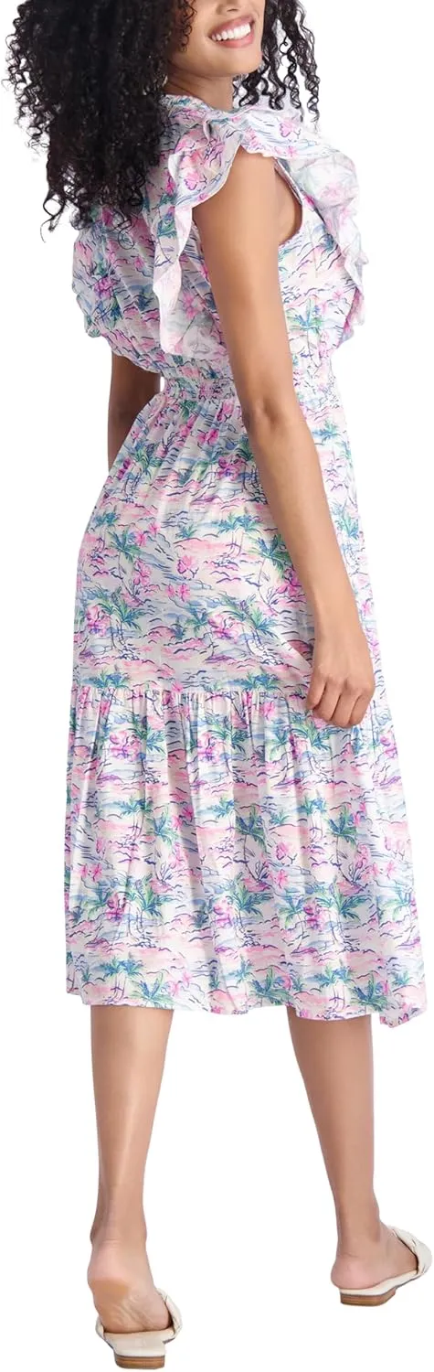 Stella Parker Women's Ruffle Hem Tassel Dress