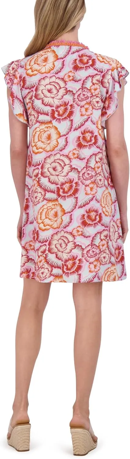 Stella Parker Women's Ruffle Hem Tassel Dress