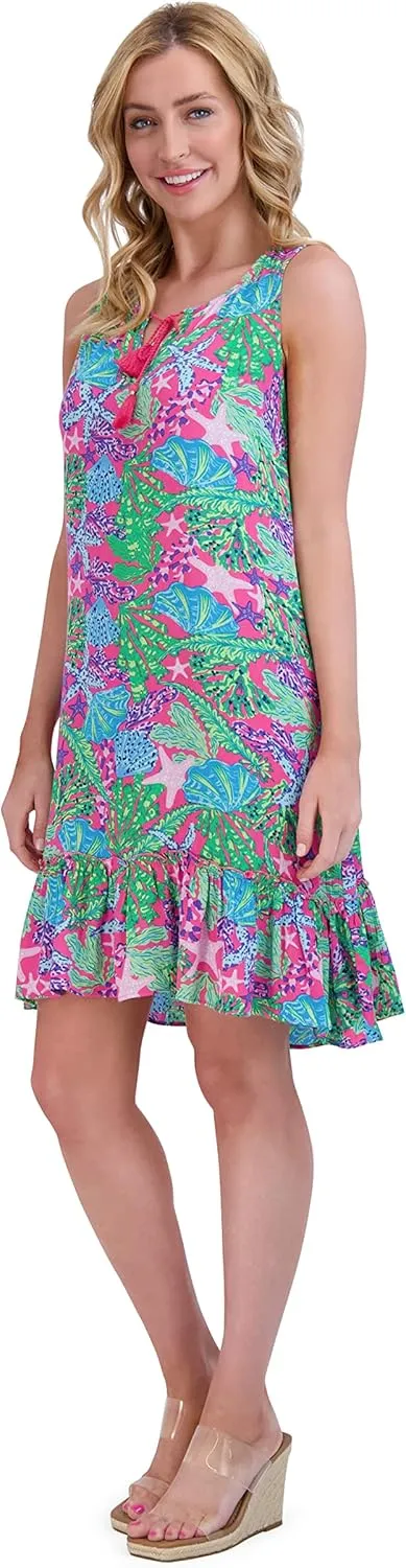 Stella Parker Women's Ruffle Hem Tassel Dress
