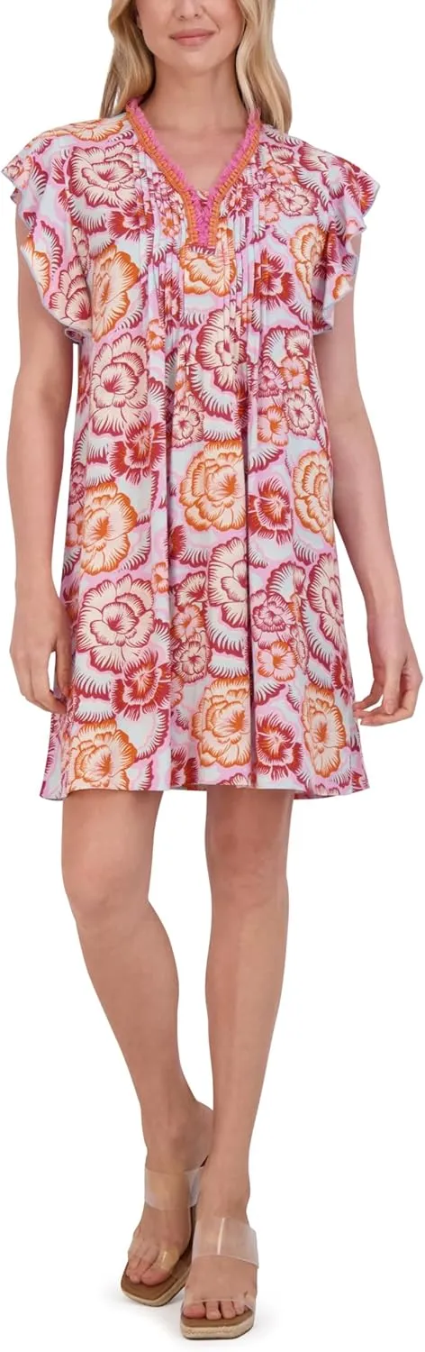 Stella Parker Women's Ruffle Hem Tassel Dress