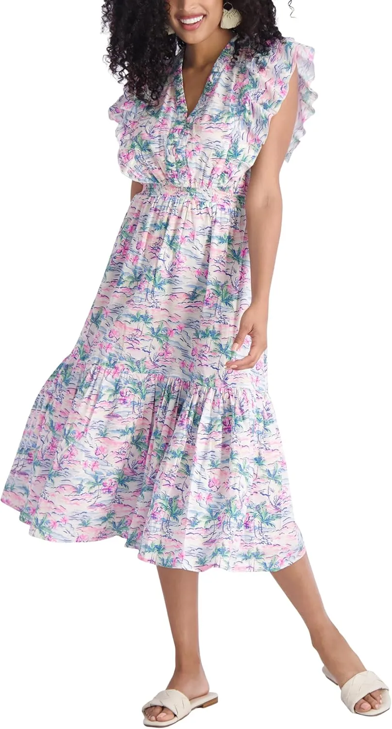 Stella Parker Women's Ruffle Hem Tassel Dress