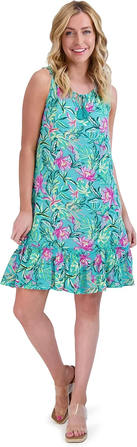 Stella Parker Women's Ruffle Hem Tassel Dress