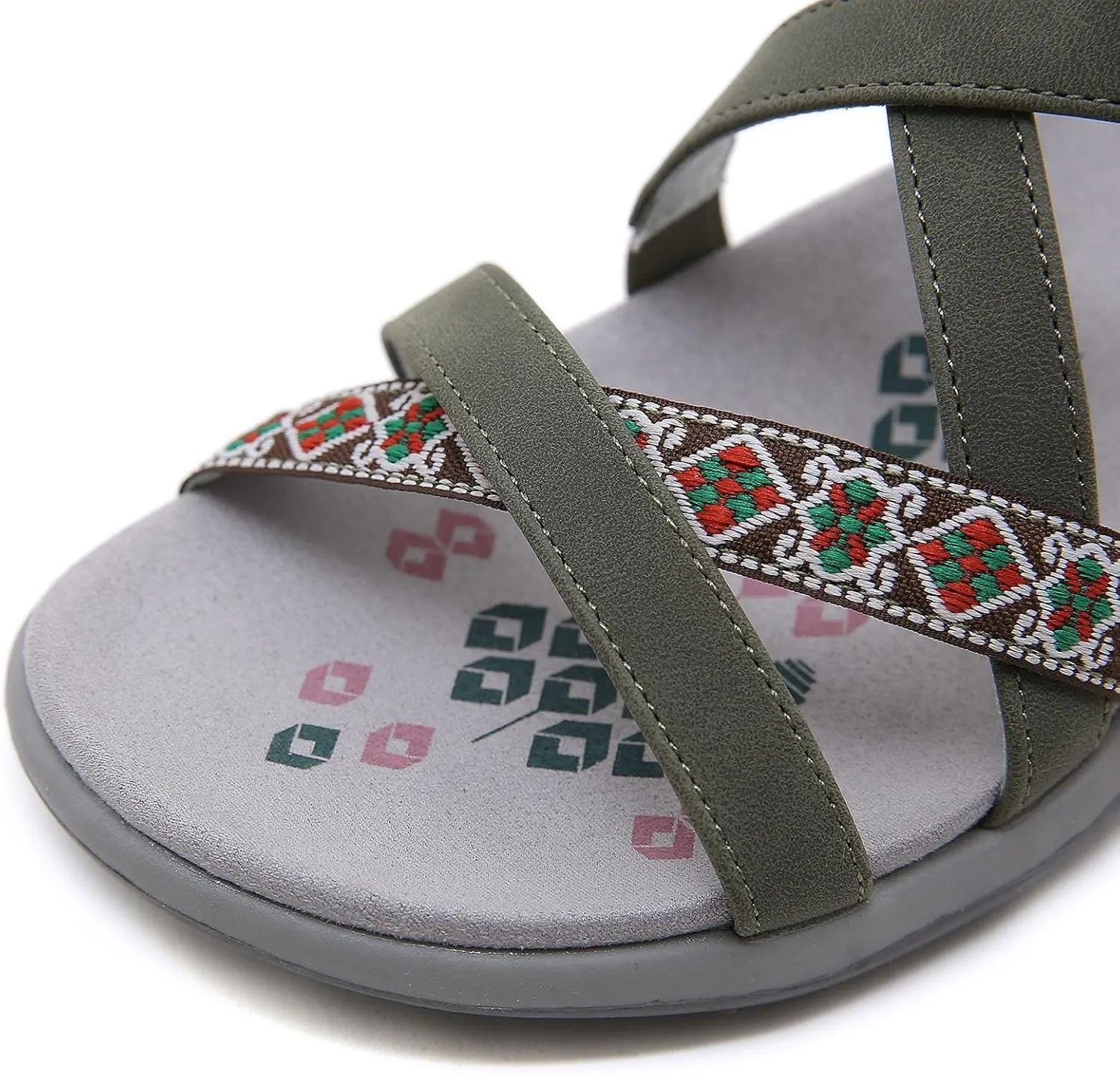 SuanlaTDS Womens Flat Walking Sandals with Arch Support Comfortable Wedge Platform Plantar Fasciitis Water Athletic Adjustable Ankle Strap Summer Beach Hiking Outdoor Orthopedic Shoes