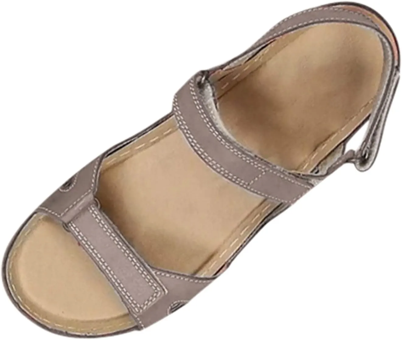 SuanlaTDS Womens Orthopedic Sandals Comfortable Arch Support Platform Low Wedge Heels Flatform Summer Beach Bohemia Open Toe Wedges Outdoor Walking Shoes with Adjustable Ankle Strap