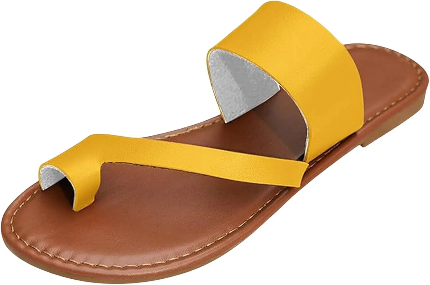 Summer Sandals for Women 2025 Trendy Clip Toe Sandals Lightweight Slippers for Vacation One Band Flip Flops Beach Casual Wear Walking Shoes Plus Size Comfortable Flats Sandal Womens