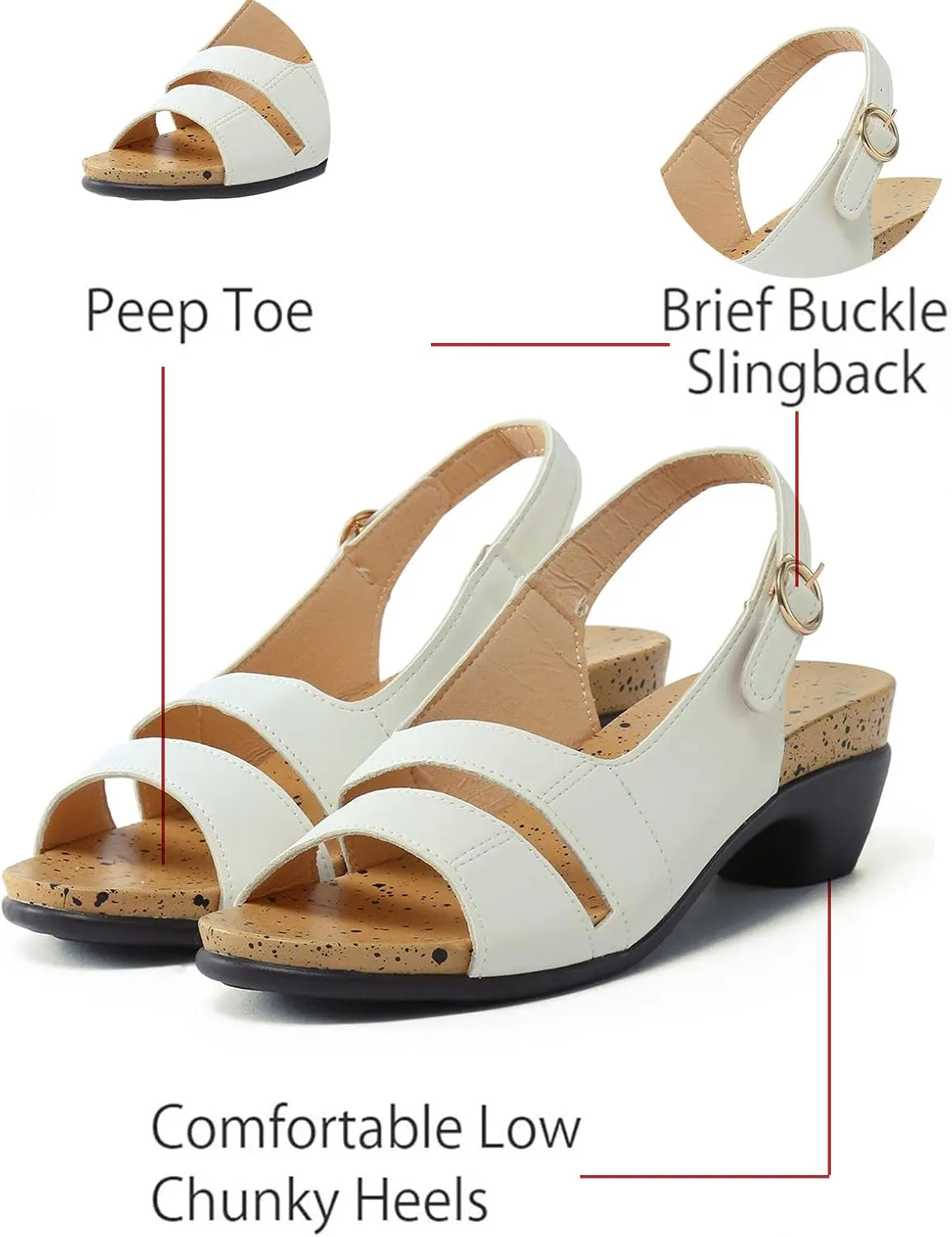 Summer Sandals for Women 2025, Women's Sandal 2025 Comfy Orthotic Shoes Dressy Summer Orthopaedic Toe Ankle Strap Chunky Heeled Shoe Walking