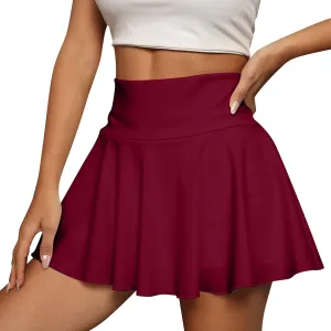 Tennis Skirts for Women Casual Summer High Waisted Pleated Flowy Golf Skirts Tummy Control Stretchy Athletic Skirt