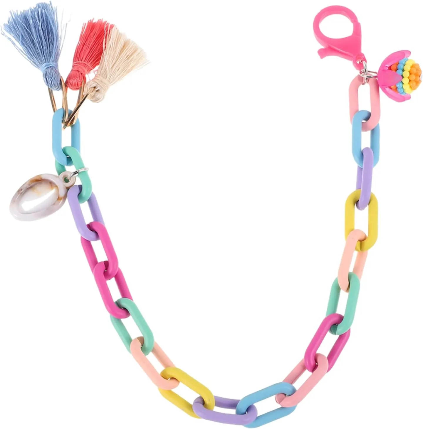 Trendy Ankle Chains Women Acrylic Foot Jewelry Silver Link Chain Bracelet