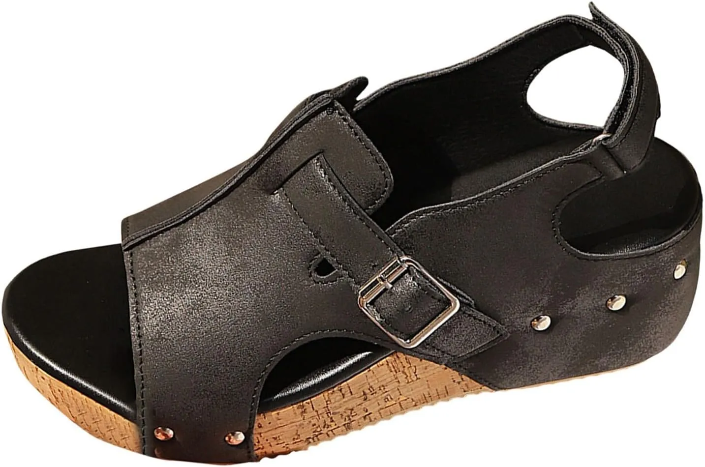 Wedge Sandals for Women Cork Footbed Platform Sandal Back Strap Wedge Heels Casual Buckle Wedges Pumps shoes