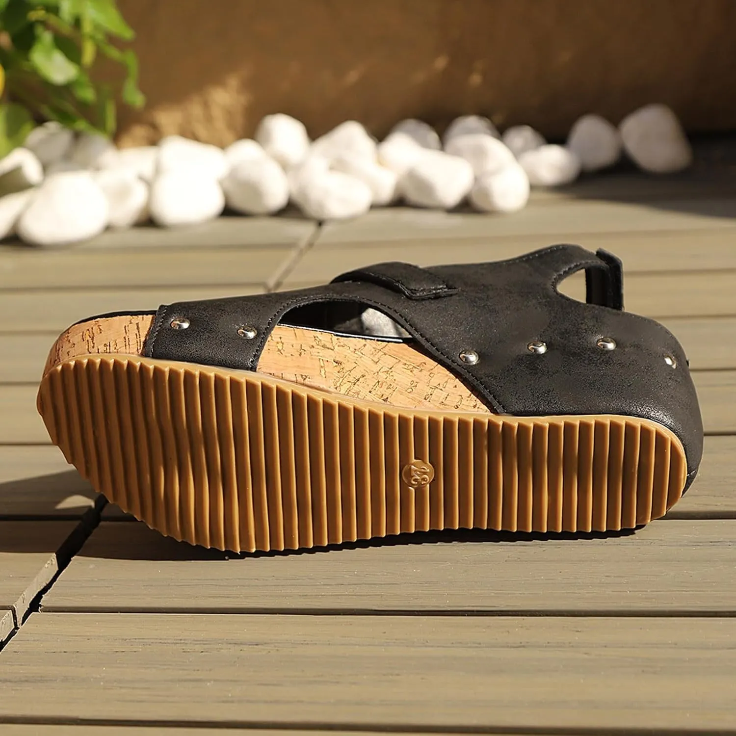 Wedge Sandals for Women Cork Footbed Platform Sandal Back Strap Wedge Heels Casual Buckle Wedges Pumps shoes