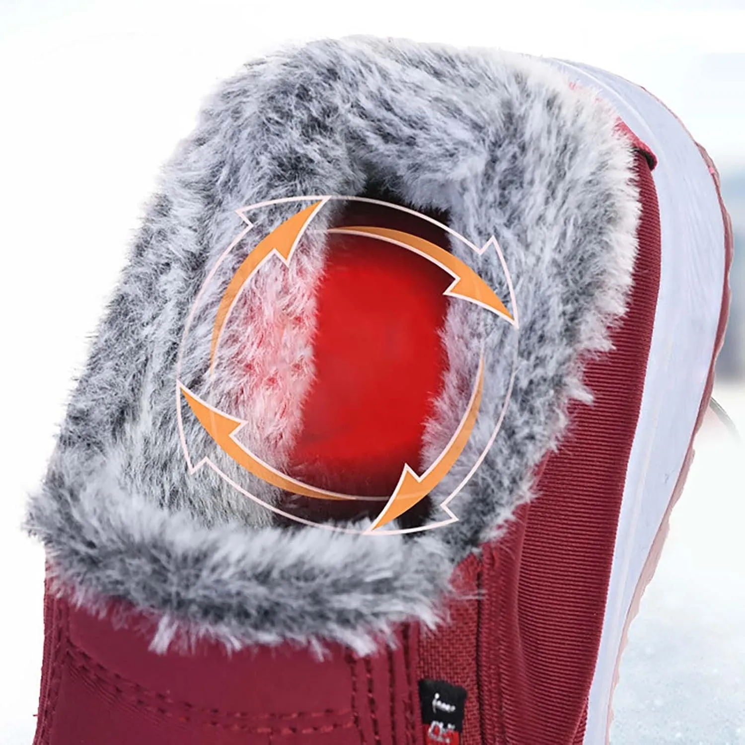 Winter Boots for Women Waterproof Snow Womens Winter Shoes Black Furry Boots for Women Non Slip Work Boots Women Short Winter Boots for Women Low Heel Prime of Day Deals Today 2024