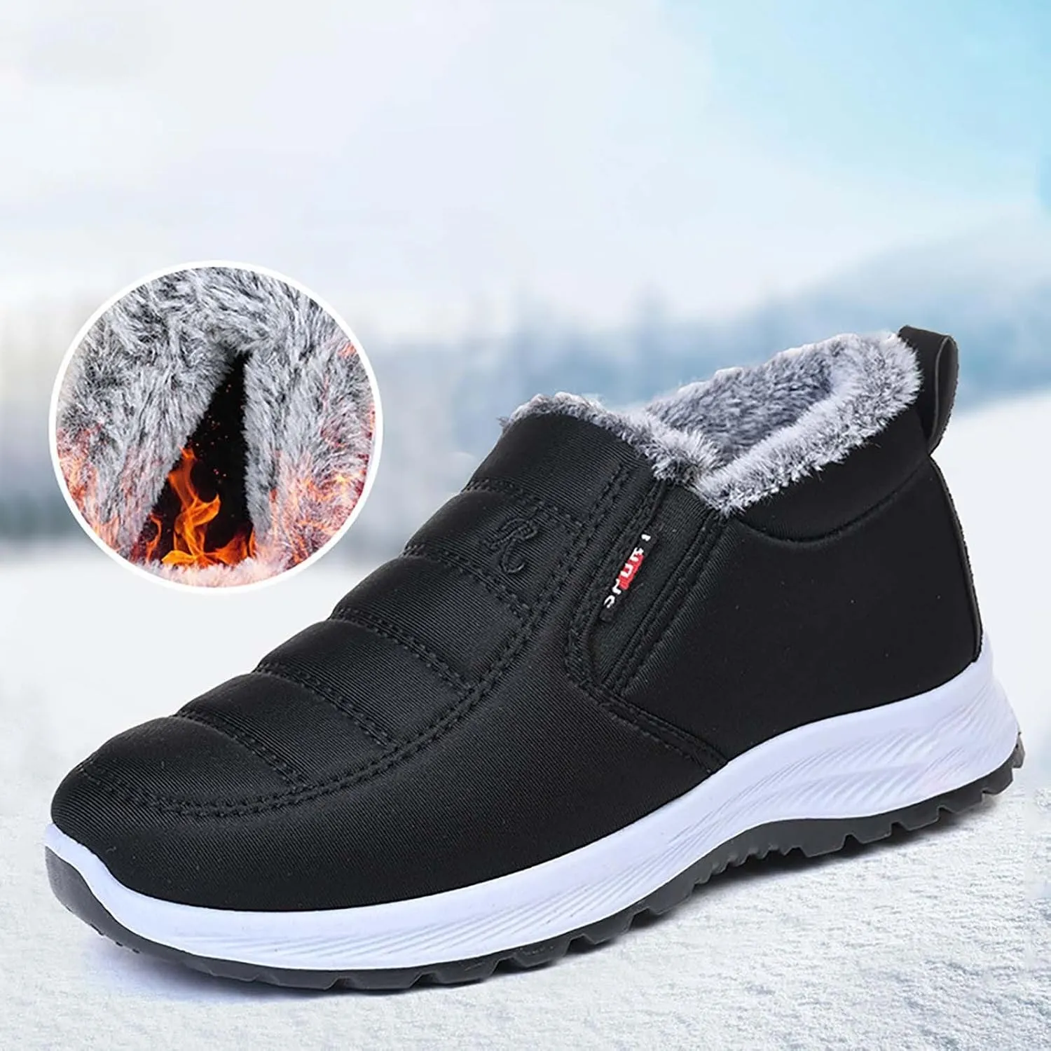 Winter Boots for Women Waterproof Snow Womens Winter Shoes Black Furry Boots for Women Non Slip Work Boots Women Short Winter Boots for Women Low Heel Prime of Day Deals Today 2024