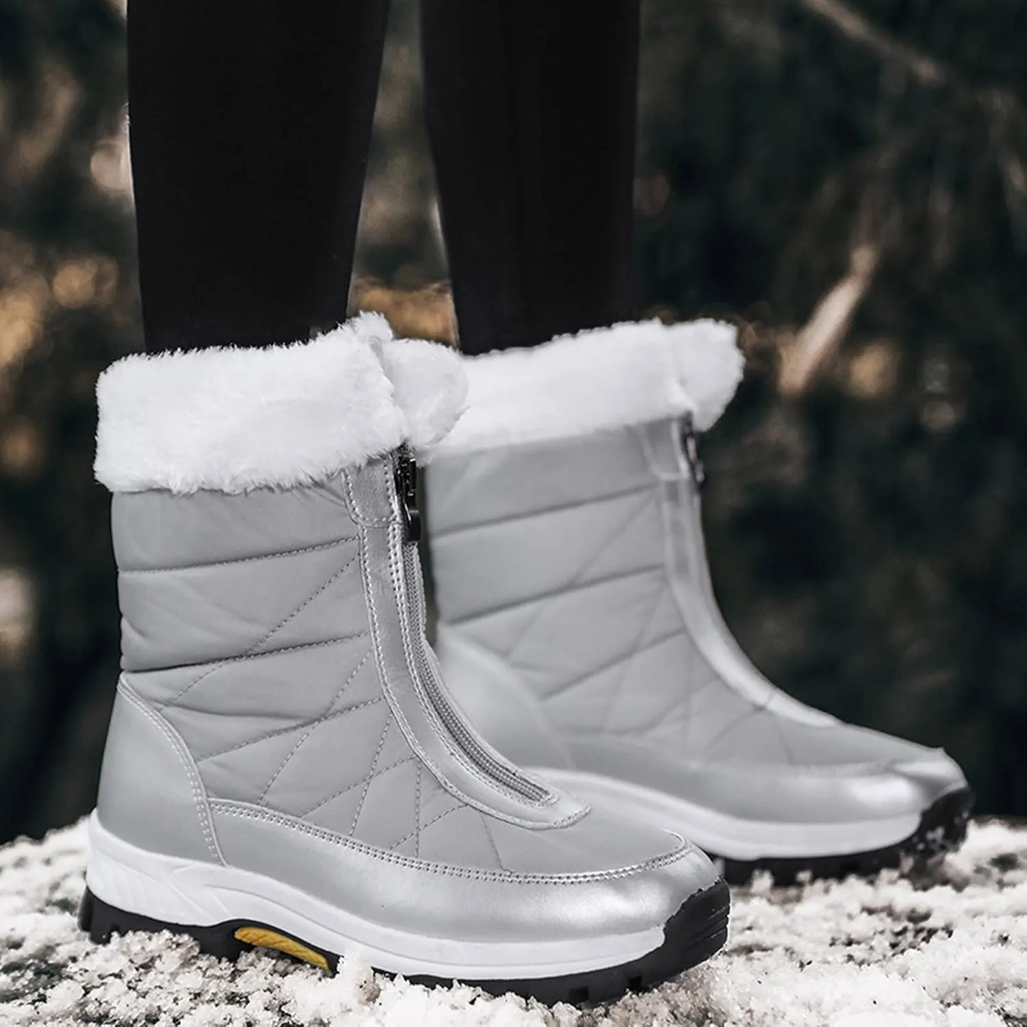 Women Snow Boots Winter Shoes 7w Womens Winter Boots Size 12 Wide Calf Womens Snow Boots Wide Leg Winter Boots Women Size 11w Womens Warm Winter Boots Wide