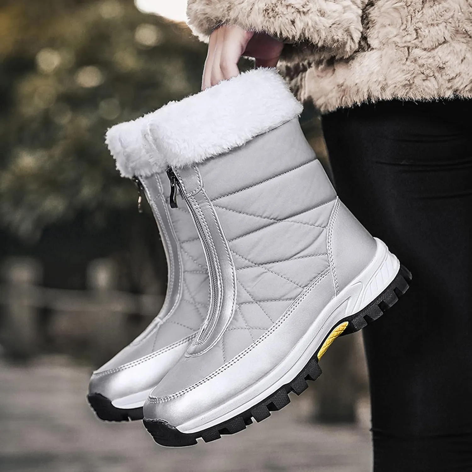 Women Snow Boots Winter Shoes 7w Womens Winter Boots Size 12 Wide Calf Womens Snow Boots Wide Leg Winter Boots Women Size 11w Womens Warm Winter Boots Wide