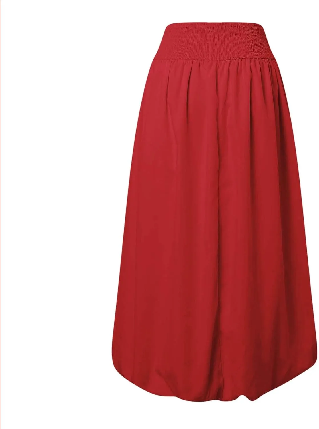 Women Y2K Bubble Maxi Skirts A Line Long Pleated Casual Summer Skirts 2024 Elastic Waist Balloon Midi Skirt