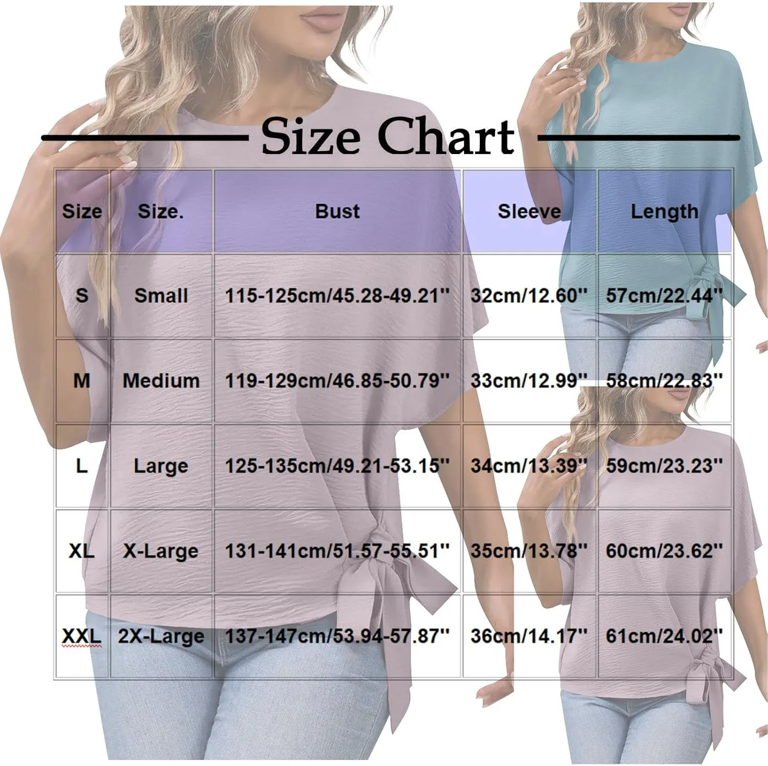Womens Batwing Sleeve Knot Side Tie Round Neck Blouse Dressy Casual Summer Loose Keyhole Back Shirts Beach Vacation Top