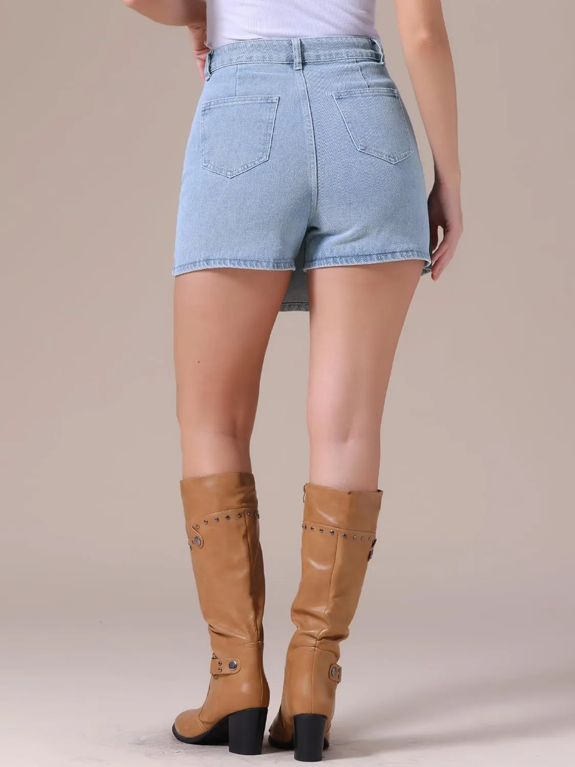 Women's Denim Skorts Wrap Skort Skirts High Waisted Y2K Cowgirl Western Outfits Jean Mini Shorts