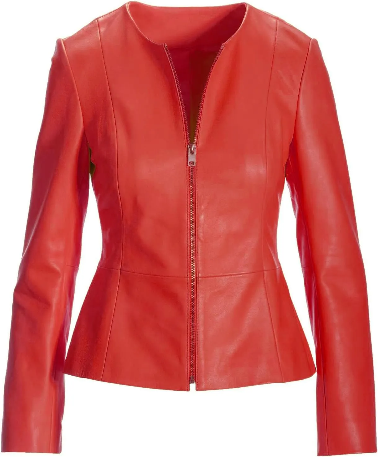 Womens Drowned Black Biker Lambskin Genuine Leather Jacket, Biker Jacket