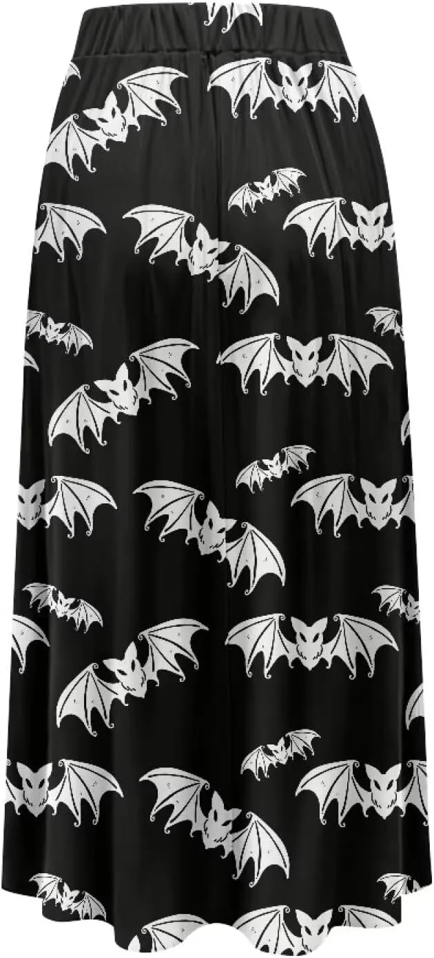 Women's Long Maxi Skirts Casual High Waist Pleated Skirts with Pockets Ankle Length Fashion Flowy Swing Skirts