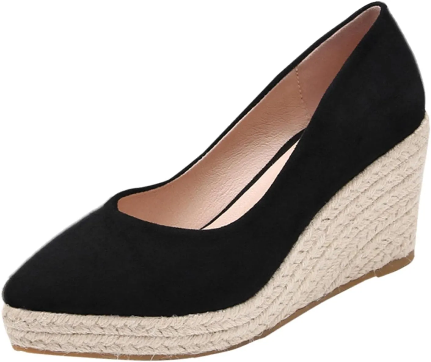 Womens Summer Fashion Close Toe Breathable Flatform Wedge Heel Sandals Espadrille Non Slip Shoes with Arch Support for