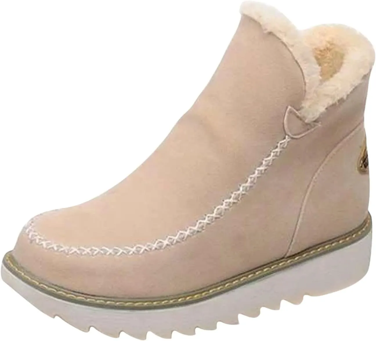 Womens Waterproof Winter Boots Wide Women Snow Boots Winter Waterproof Slip Resistant Cold Weather Shoes Women Winter Booties Womens Slip on Walking Snow Shoes Botas De Frio Para Mujer