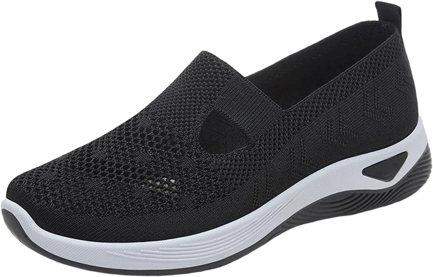 Women's Woven Orthopedic Breathable Soft Shoes in Sneakers Arch Support, Diabetes Foam Shoes Walking Anti-Skid Sports Shoes